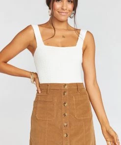 Show Me Your Mumu Sedona Skirt ~ Stretch Corduroy Hazelnut