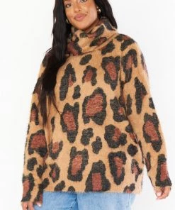 Show Me Your Mumu Fatima Turtleneck Sweater ~ Cheetah Fever Knit