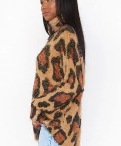 Show Me Your Mumu Fatima Turtleneck Sweater ~ Cheetah Fever Knit