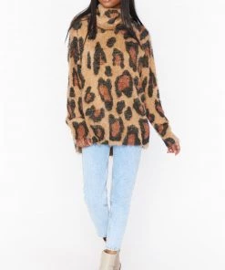 Show Me Your Mumu Fatima Turtleneck Sweater ~ Cheetah Fever Knit