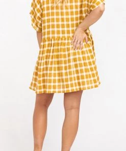 Show Me Your Mumu Odessa Dress ~ Check Me Gold