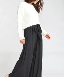 Show Me Your Mumu Bottoms Irwin Tie Pants ~ Black Crepe