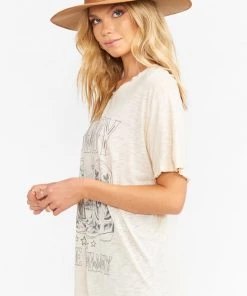 Show Me Your Mumu New Mu Airport Tee ~ Tan Cowboy Take Me Away Graphic