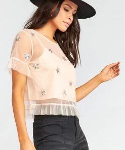 Show Me Your Mumu Jeri Top ~ Shiny Star Sequin