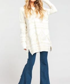 Show Me Your Mumu Sweaters Canyon Sweater ~ Geo Fringe Cream Knit 17 Show Me Your Mumu Sweaters Canyon Sweater ~ Geo Fringe Cream Knit
