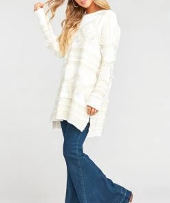 Show Me Your Mumu Sweaters Canyon Sweater ~ Geo Fringe Cream Knit 15 Show Me Your Mumu Sweaters Canyon Sweater ~ Geo Fringe Cream Knit