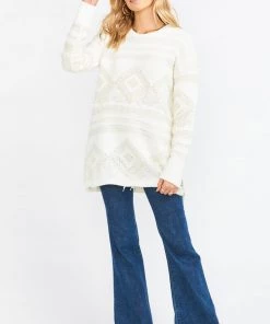 Show Me Your Mumu Sweaters Canyon Sweater ~ Geo Fringe Cream Knit 13 Show Me Your Mumu Sweaters Canyon Sweater ~ Geo Fringe Cream Knit