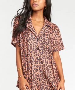 Show Me Your Mumu Sunday Morning Sleep Set ~ Cheetah Fever Print Bottoms