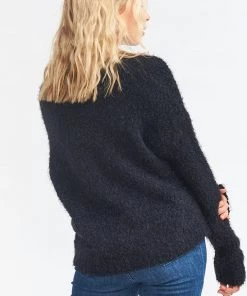 Show Me Your Mumu Cropped Varsity Sweater ~ Knubby Knit Black Tops 17 Show Me Your Mumu Cropped Varsity Sweater ~ Knubby Knit Black Tops