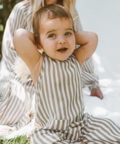 Show Me Your Mumu The Case Onesie ~ Beige Everyday Stripe