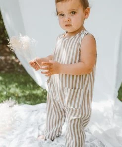 Show Me Your Mumu The Case Onesie ~ Beige Everyday Stripe