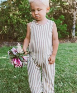 Show Me Your Mumu The Case Onesie ~ Beige Everyday Stripe