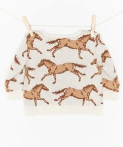Show Me Your Mumu New Mu Mini Culver Sweater ~ Running Horses Knit