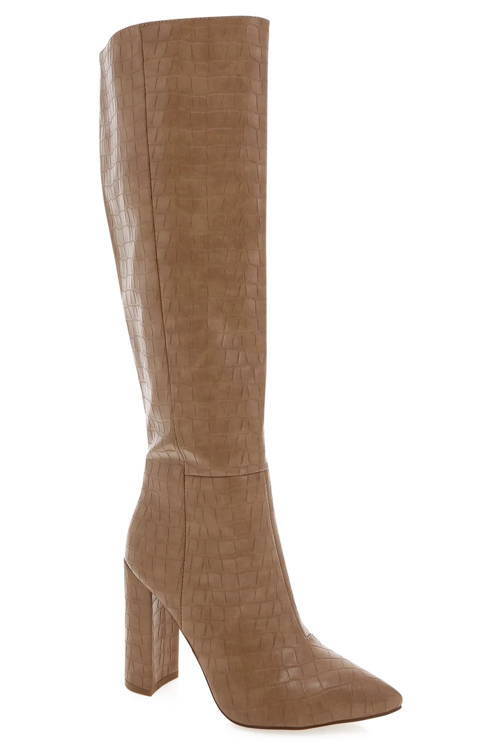 Show Me Your Mumu New Mu Billini Milla Tall Boot ~ Hazelnut Croc 4 Show Me Your Mumu New Mu Billini Milla Tall Boot ~ Hazelnut Croc
