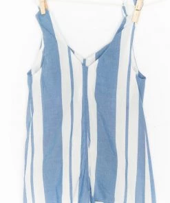 Show Me Your Mumu Clothes Mini Tilda Romper ~ Sailboat Stripe
