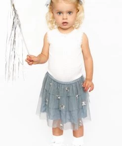 Show Me Your Mumu New Mu Little Star Skirt ~ Silver Star Sequins