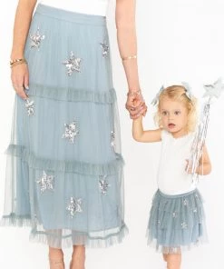 Show Me Your Mumu New Mu Little Star Skirt ~ Silver Star Sequins