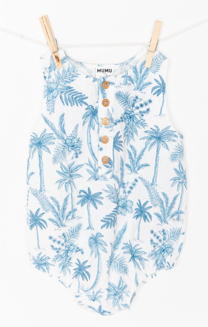 Show Me Your Mumu New Mu Rowan Onesie ~ Blue Lagoon Palm 3 Show Me Your Mumu New Mu Rowan Onesie ~ Blue Lagoon Palm