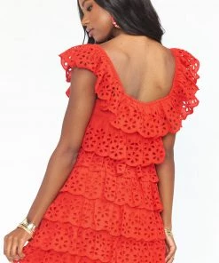 Show Me Your Mumu Lucy Mini Dress ~ Cherry Eyelet Dresses