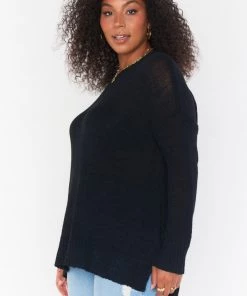 Show Me Your Mumu New Mu Anya Sweater ~ Black Knit