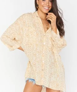 Show Me Your Mumu Johns Button Down Shirt ~ Desert Snake