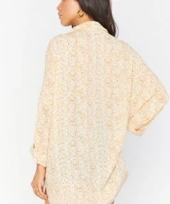 Show Me Your Mumu Johns Button Down Shirt ~ Desert Snake