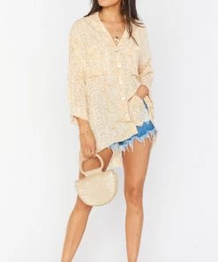 Show Me Your Mumu Johns Button Down Shirt ~ Desert Snake