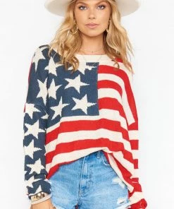 Show Me Your Mumu Bradley Sweater ~ Patriot Knit