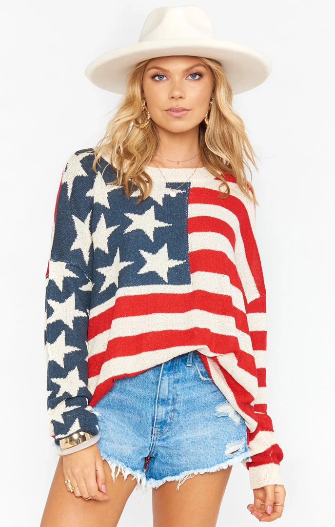 Show Me Your Mumu Bradley Sweater ~ Patriot Knit 3 Show Me Your Mumu Bradley Sweater ~ Patriot Knit