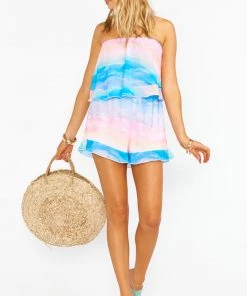 Show Me Your Mumu Thelma Ruffle Romper ~ MUmaid Waves