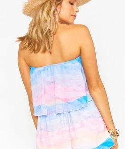 Show Me Your Mumu Thelma Ruffle Romper ~ MUmaid Waves