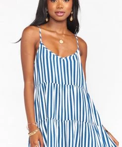 Show Me Your Mumu Caroline Mini Dress ~ Ocean Stripe New Mu