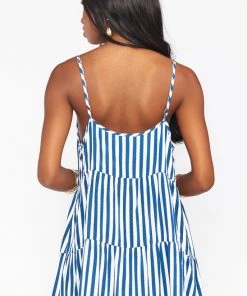 Show Me Your Mumu Caroline Mini Dress ~ Ocean Stripe New Mu