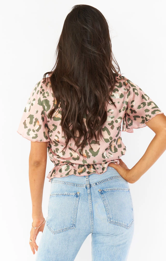 Show Me Your Mumu Audrina Top ~ Pink Cheetah Girl Silky Tops 5 Show Me Your Mumu Audrina Top ~ Pink Cheetah Girl Silky Tops