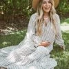Show Me Your Mumu New Mu Birdie Maxi Dress ~ Beige Everyday Stripe
