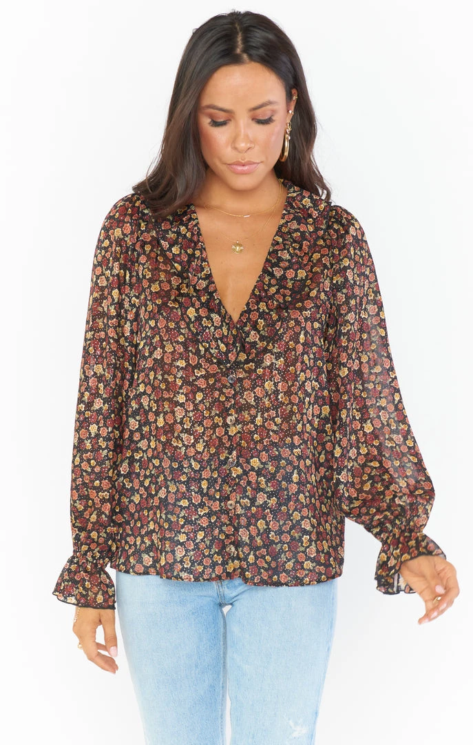 Show Me Your Mumu Bren Blouse ~ Midnight Floral New Mu 4 Show Me Your Mumu Bren Blouse ~ Midnight Floral New Mu