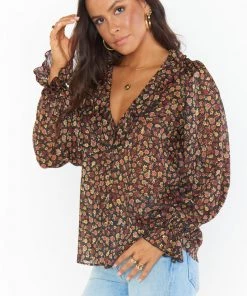 Show Me Your Mumu Bren Blouse ~ Midnight Floral New Mu 11 Show Me Your Mumu Bren Blouse ~ Midnight Floral New Mu