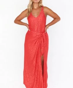 Show Me Your Mumu Hampton Wrap Dress ~ Red Silky Cheetah New Mu