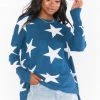 Show Me Your Mumu Bronson Sweater ~ Star Tossed Knit New Mu