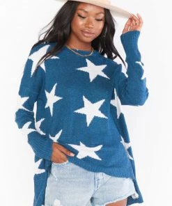 Show Me Your Mumu Bronson Sweater ~ Star Tossed Knit New Mu