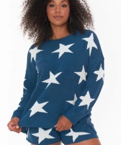 Show Me Your Mumu Bronson Sweater ~ Star Tossed Knit New Mu