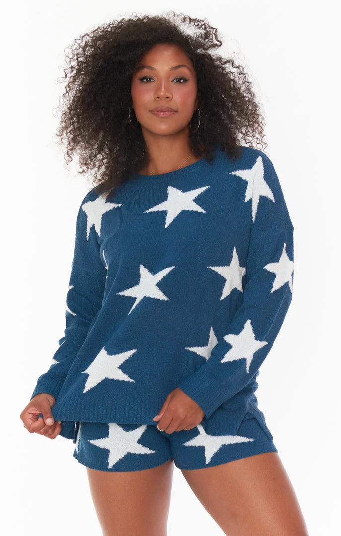 Show Me Your Mumu Bronson Sweater ~ Star Tossed Knit New Mu 4 Show Me Your Mumu Bronson Sweater ~ Star Tossed Knit New Mu