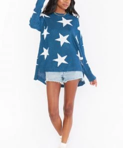 Show Me Your Mumu Bronson Sweater ~ Star Tossed Knit New Mu 18 Show Me Your Mumu Bronson Sweater ~ Star Tossed Knit New Mu