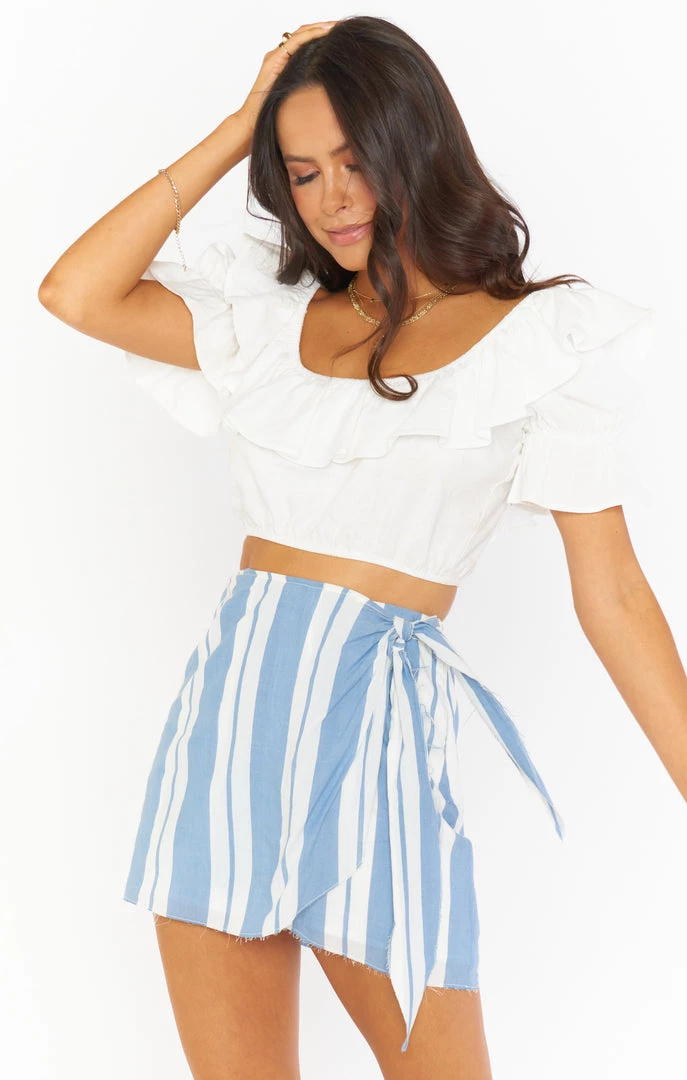 Show Me Your Mumu Iva Wrap Skirt ~ Sailboat Stripe Bottoms 4 Show Me Your Mumu Iva Wrap Skirt ~ Sailboat Stripe Bottoms