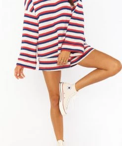 Show Me Your Mumu Cabana Shorts ~ Patriot Stripe Knit Bottoms