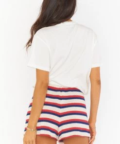 Show Me Your Mumu Cabana Shorts ~ Patriot Stripe Knit Bottoms