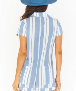 Show Me Your Mumu Rompers Yvette Romper ~ Sailboat Stripe