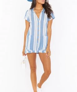 Show Me Your Mumu Rompers Yvette Romper ~ Sailboat Stripe