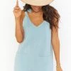 Show Me Your Mumu Rompers Tilda Tie Romper ~ Blue Sea