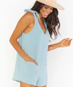 Show Me Your Mumu Rompers Tilda Tie Romper ~ Blue Sea